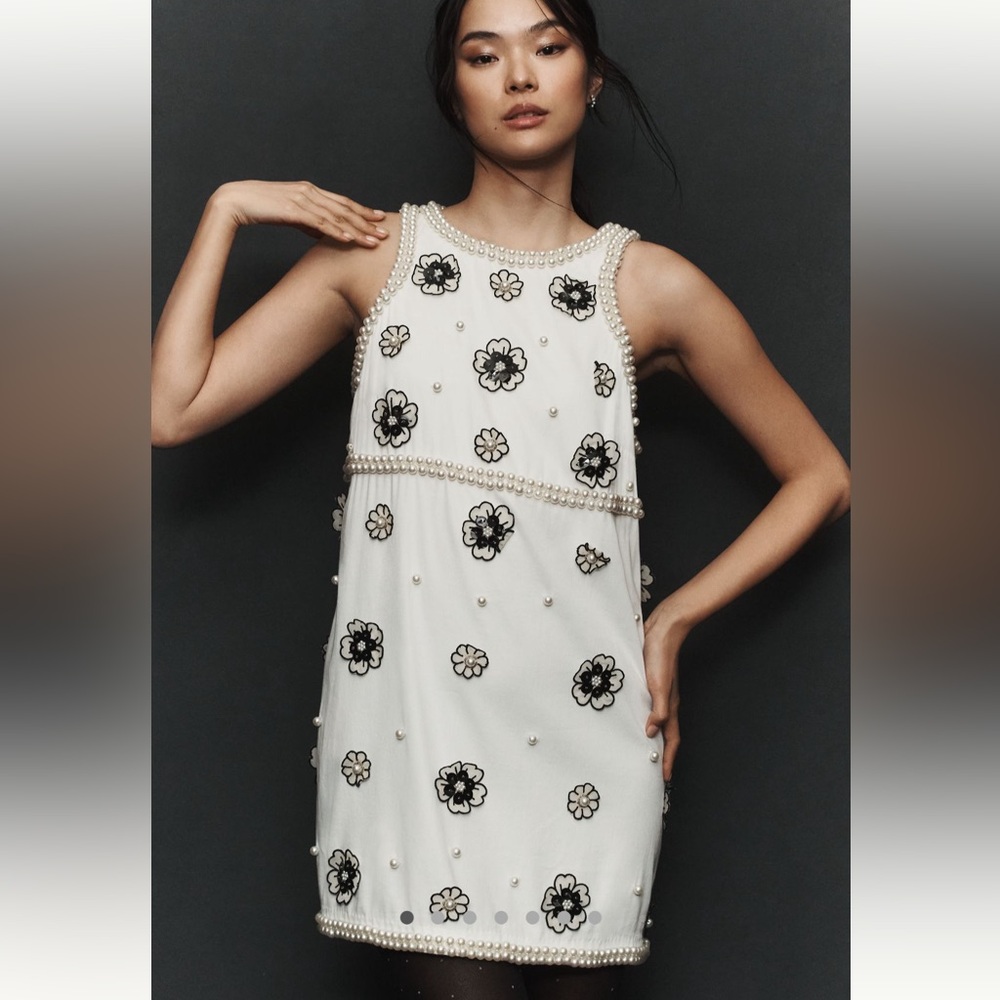 NWT Maeve 3D Embellished Shift Mini Dress